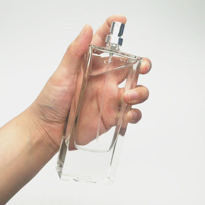Empty square luxury perfume bottles 90ml glass spray bottle
